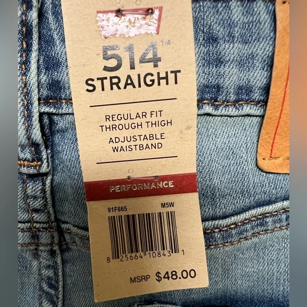LEVI’S 514 STRAIGHT JEANS REGULAR FIT THROUGH THIGH/ADJUSTABLE WAISTBAND  16 REG